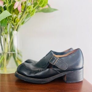 Vintage Shellys London Black Leather Women's Mary Jane’s